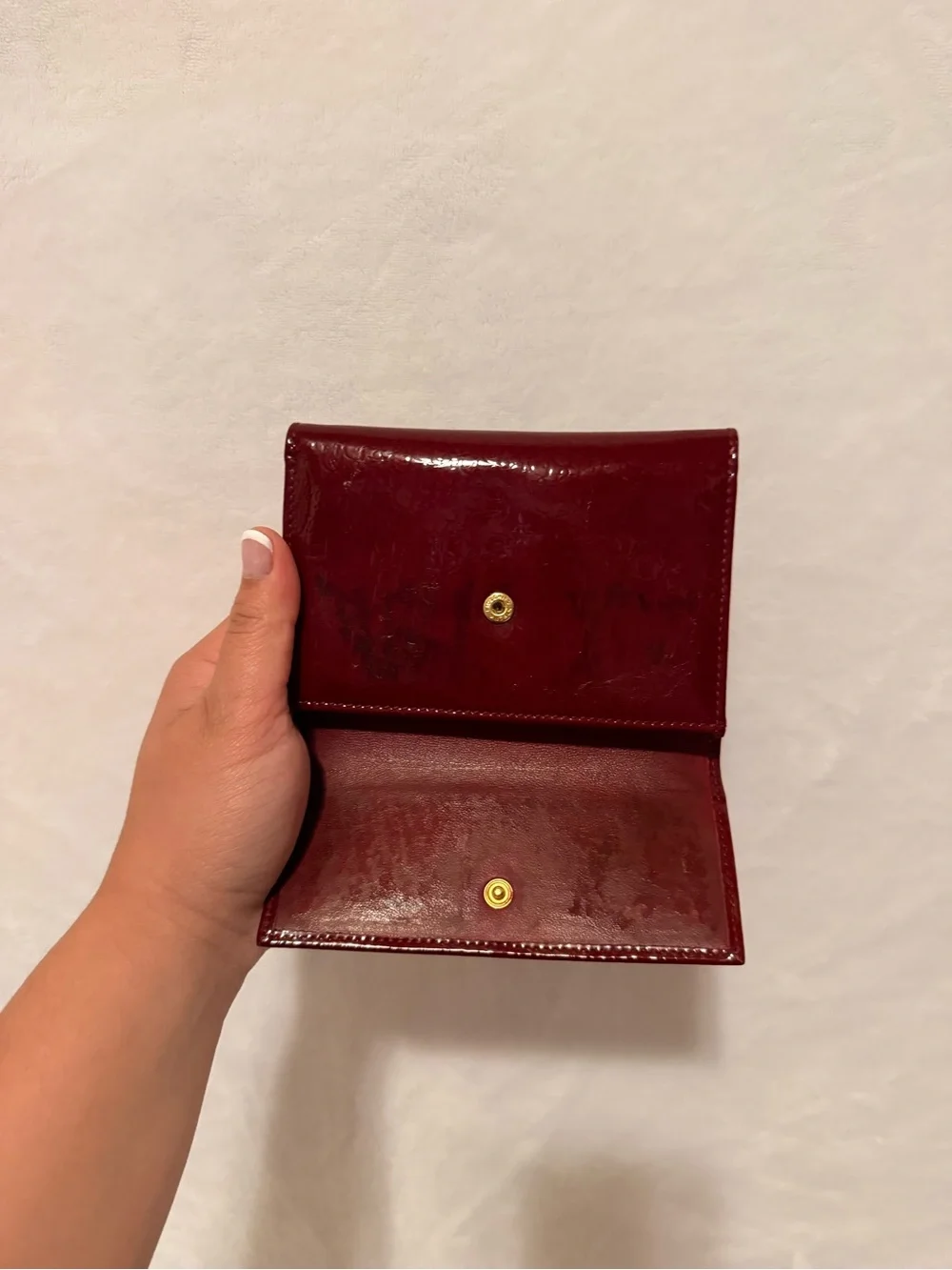 Christian Dior Patent Cannage Mini Lady Dior Wallet